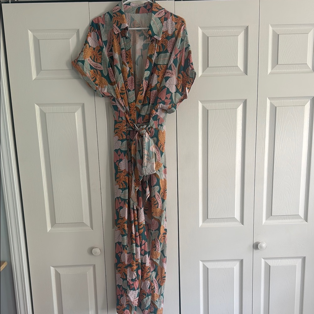 Floral Patterned Wrap Dress